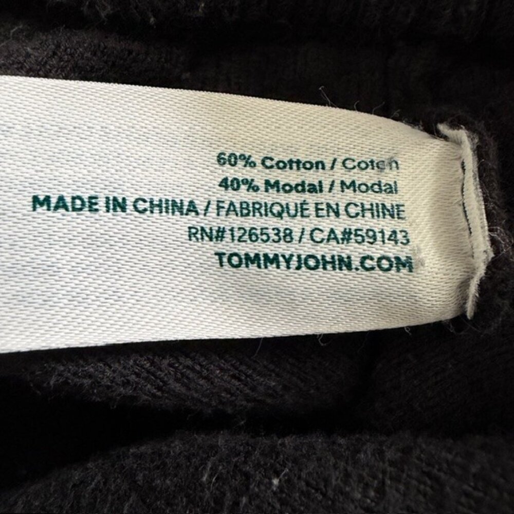 TOMMY JOHN High Rise Sweater Lounge Jogger Pants Black Small - Picture 11 of 11
